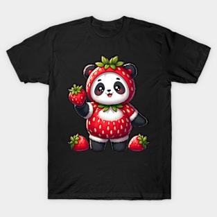 Panda in strawberry costume T-Shirt